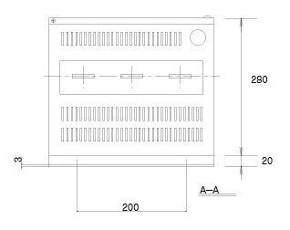 POWER COM 150~250KW 하부 외형 및 치수