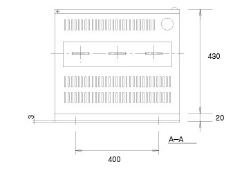 POWER COM 270~450KW 하부 외형 및 치수