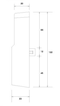 BD-SS30-P Display 취부가공치수도 측면